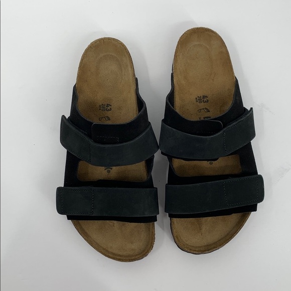 Birkenstock Uji double strap slide sandal comfort black suede shoe men 43 10 main image 4